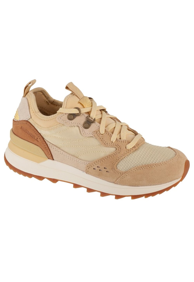 Pantofi sport dama Alpine 83 - bej-maro - piele intoarsa - design modern - talpa rezistenta Pantofi sport dama Alpine 83 - bej-maro - piele intoarsa - design modern - talpa rezistenta