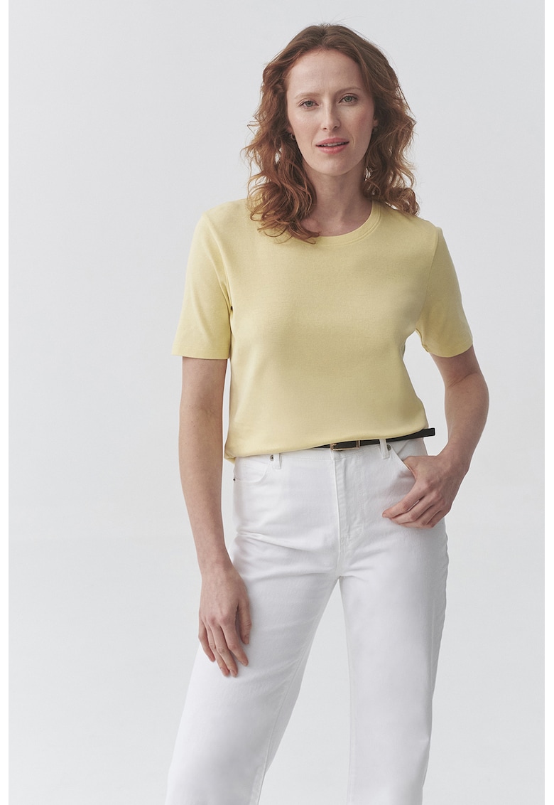 Tricou din bumbac cu decolteu rotund Tricou din bumbac cu decolteu rotund
