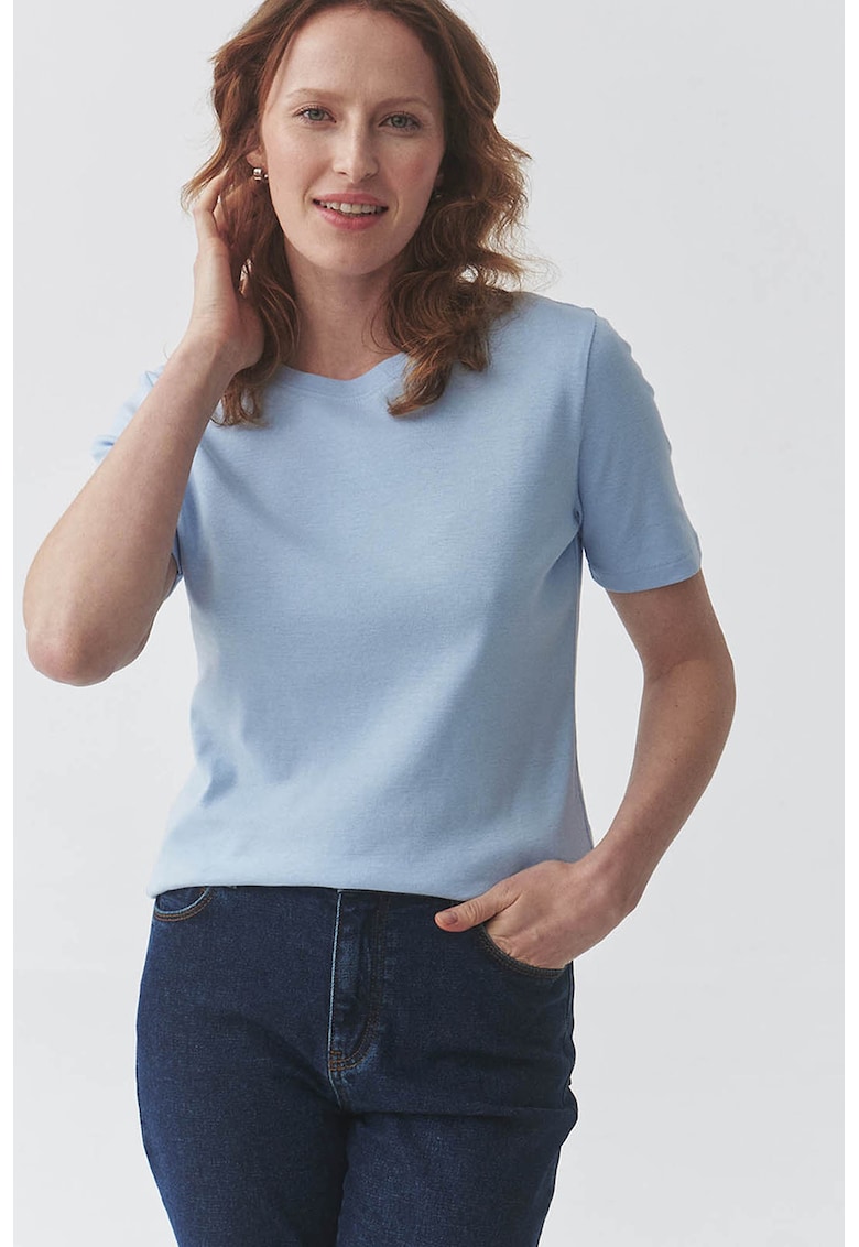 Tricou din bumbac cu decolteu rotund