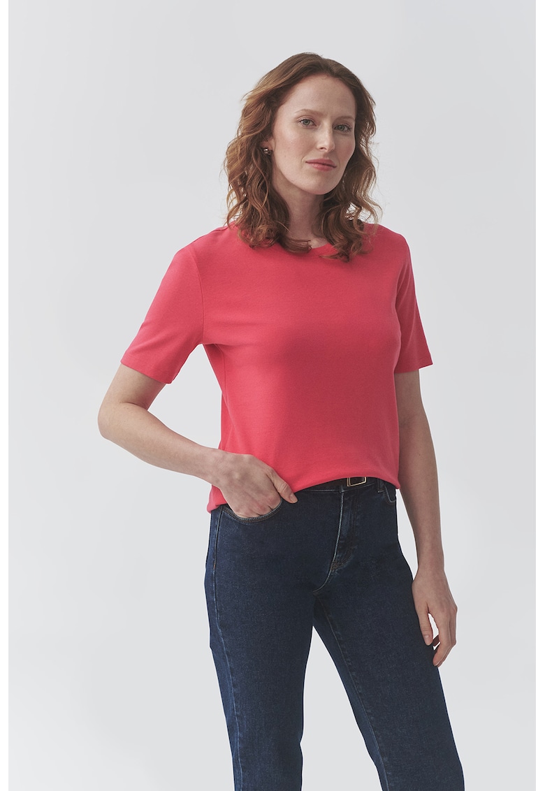 Tricou din bumbac cu decolteu rotund