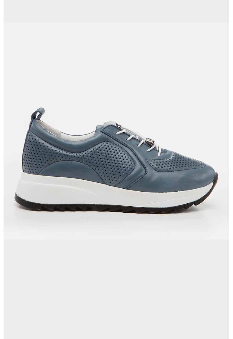 Pantofi sport de piele cu varf rotund