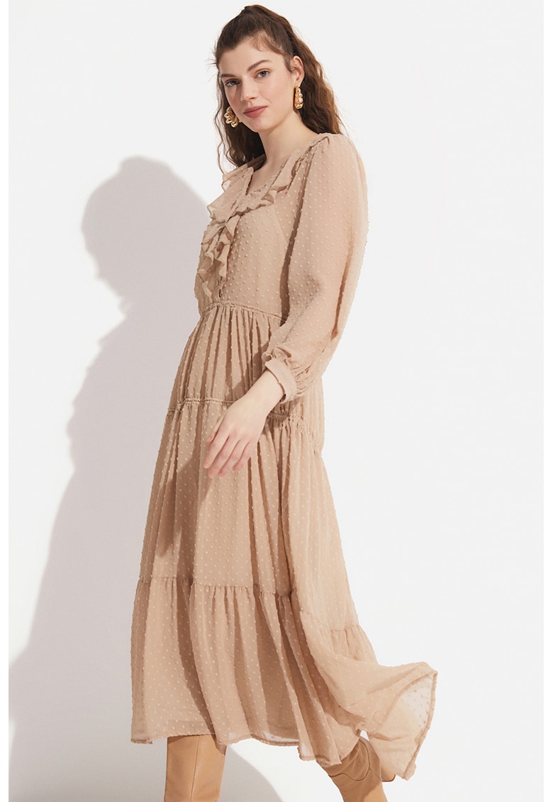 Rochie lunga cu decolteu rotund