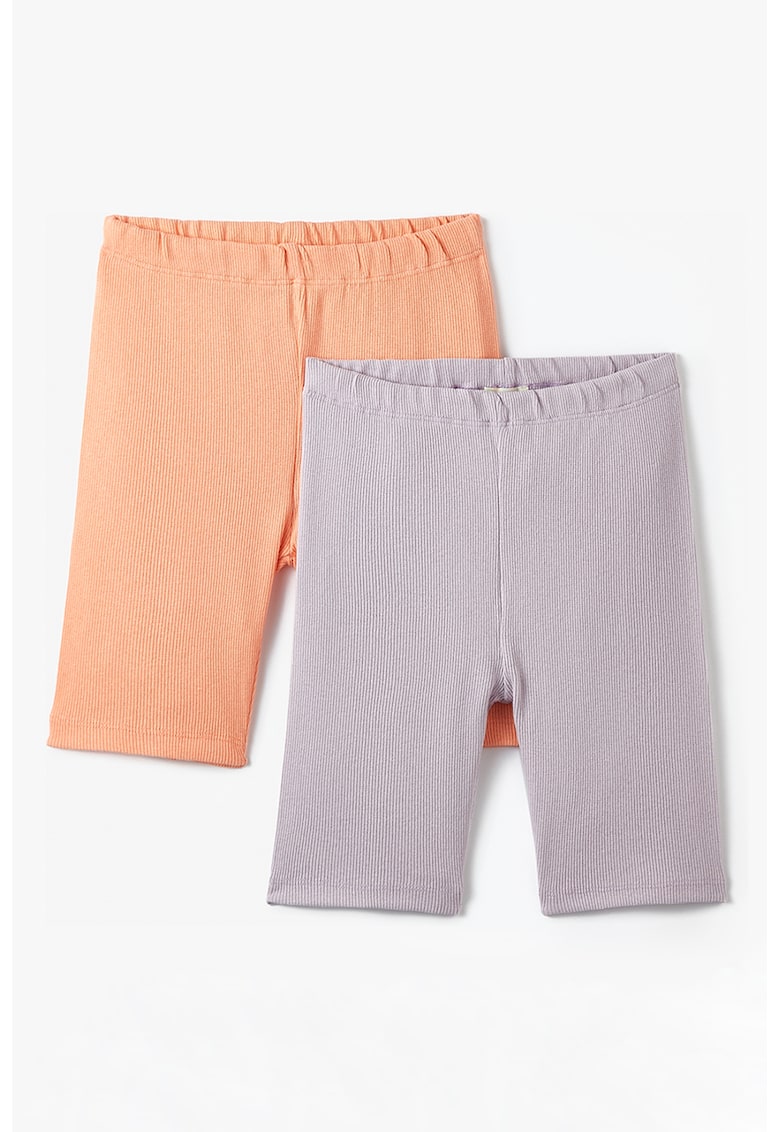 Set de colanti scurti striati - 2 perechi Set de colanti scurti striati - 2 perechi