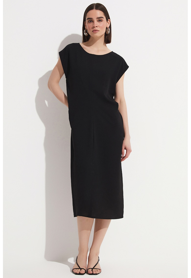 Rochie-tricou midi cu croiala dreapta