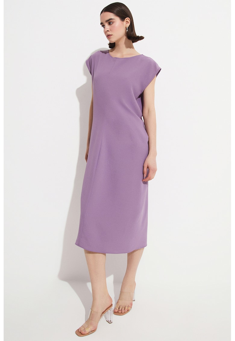 Rochie-tricou midi cu croiala dreapta