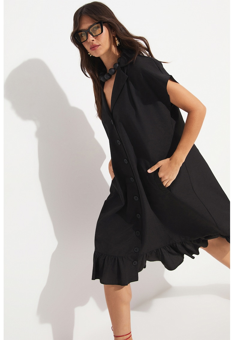 Rochie midi cu croiala in A