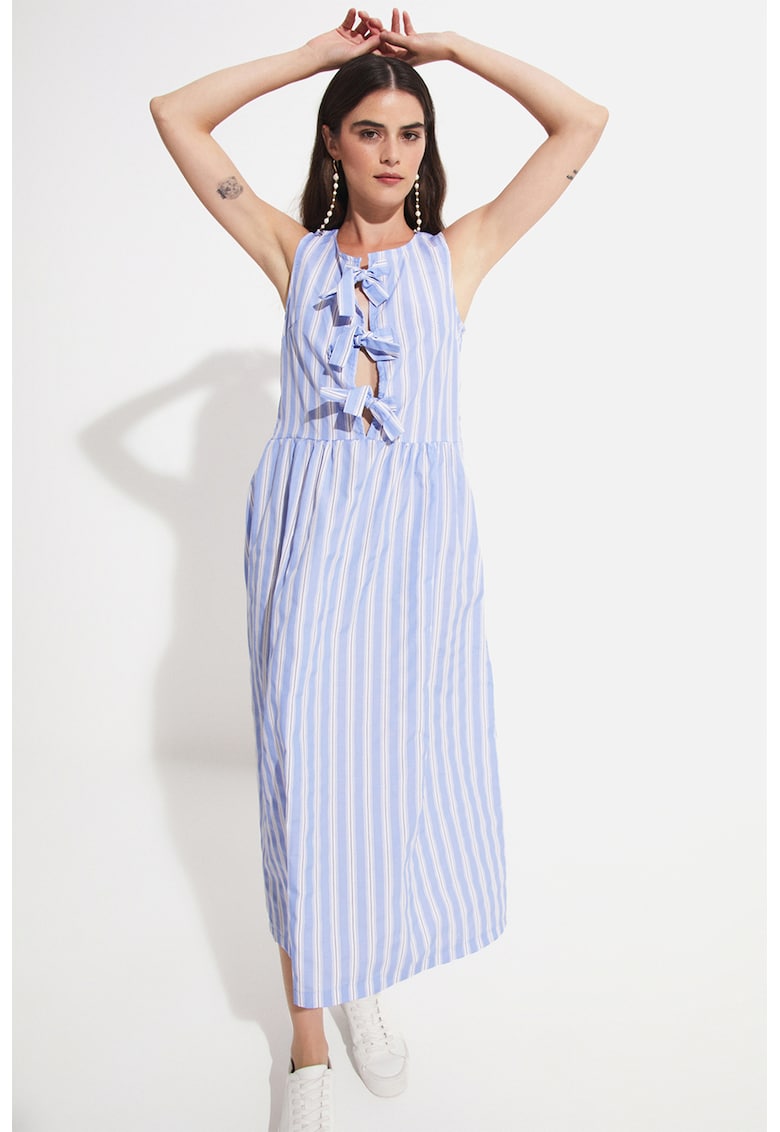 Rochie lunga cu model in dungi