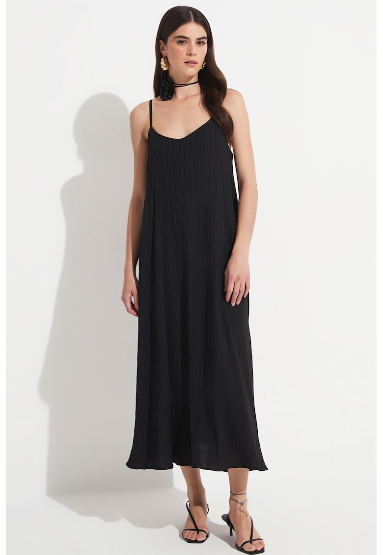 Rochie cu decolteu in V si croiala in A