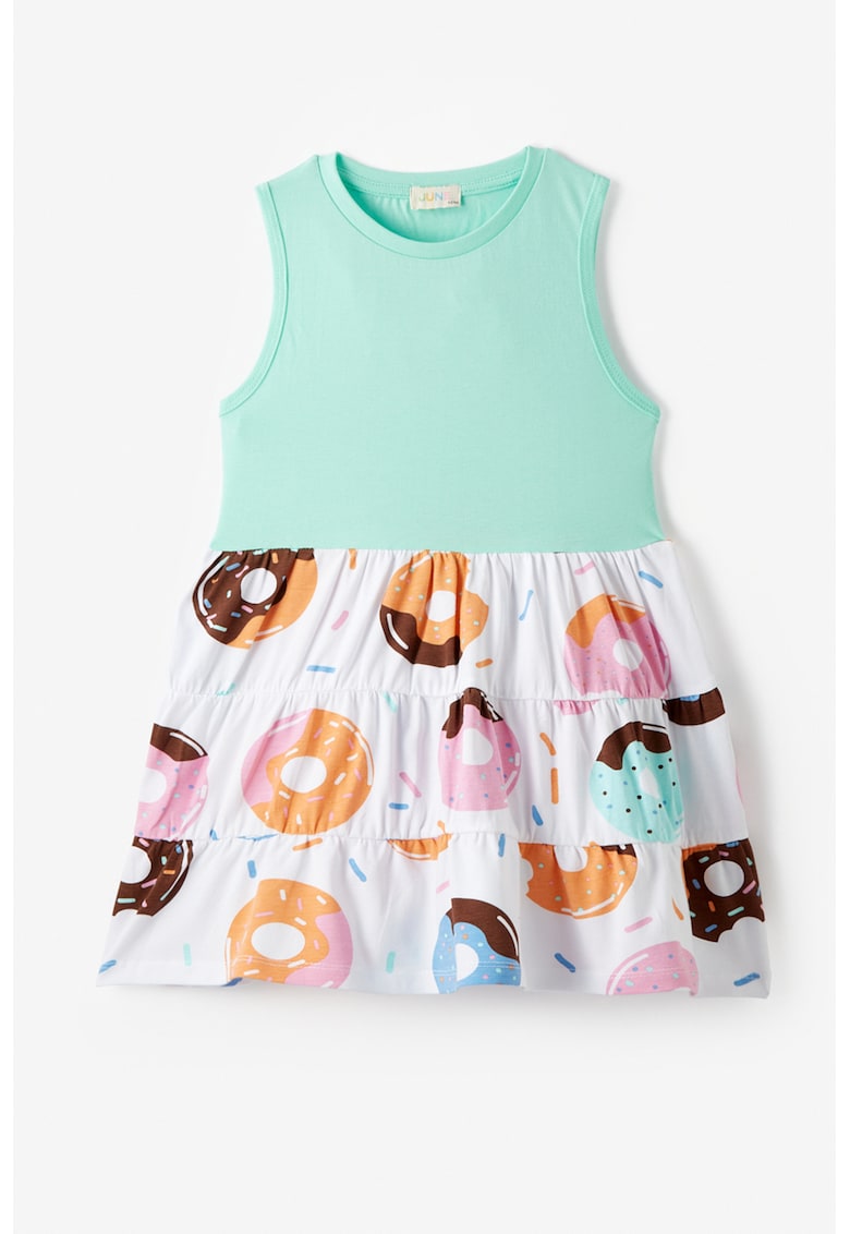 Rochie combi cu imprimeu