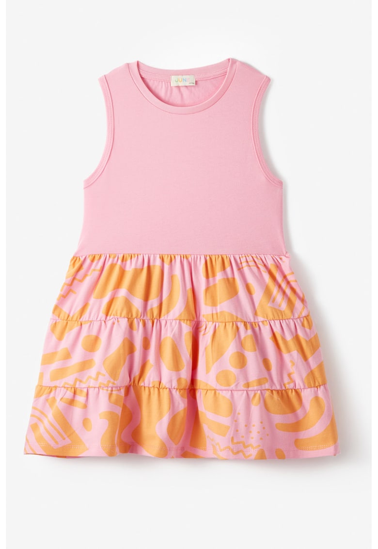 Rochie combi cu imprimeu