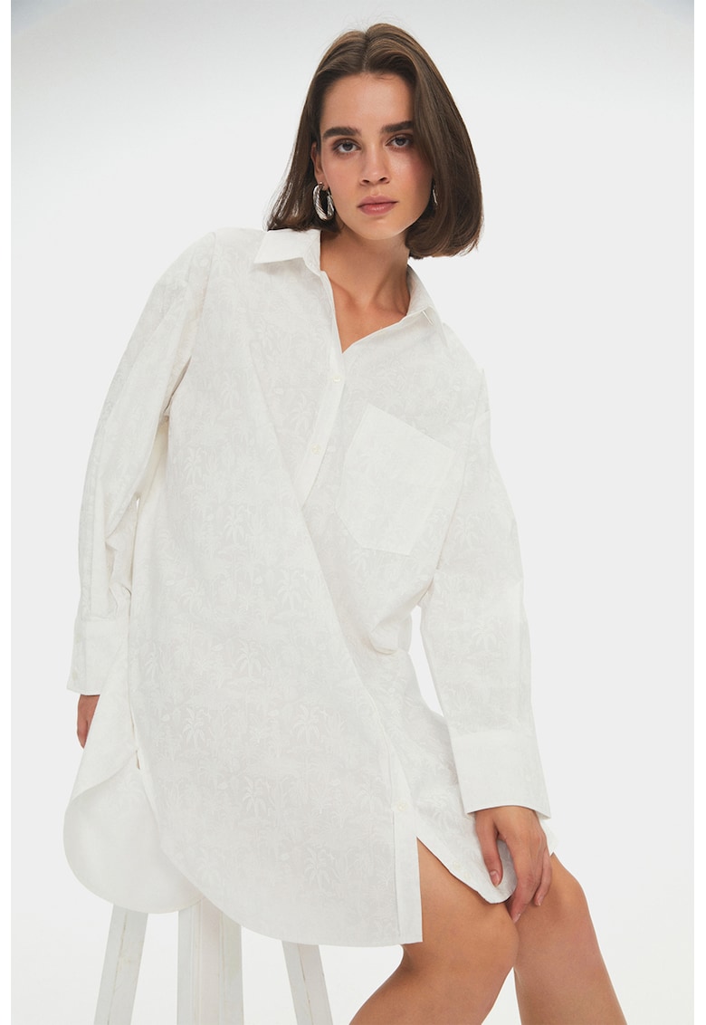 Rochie camasa cu buzunare pe piept