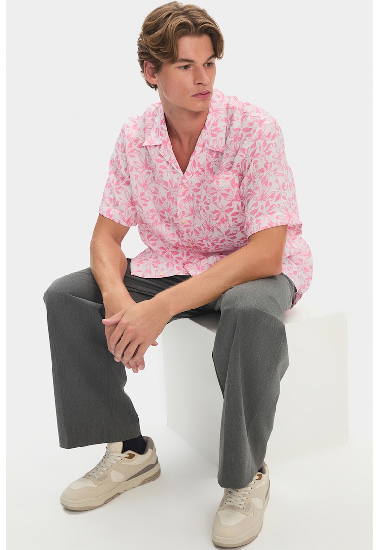 Camasa lejera de in cu model floral