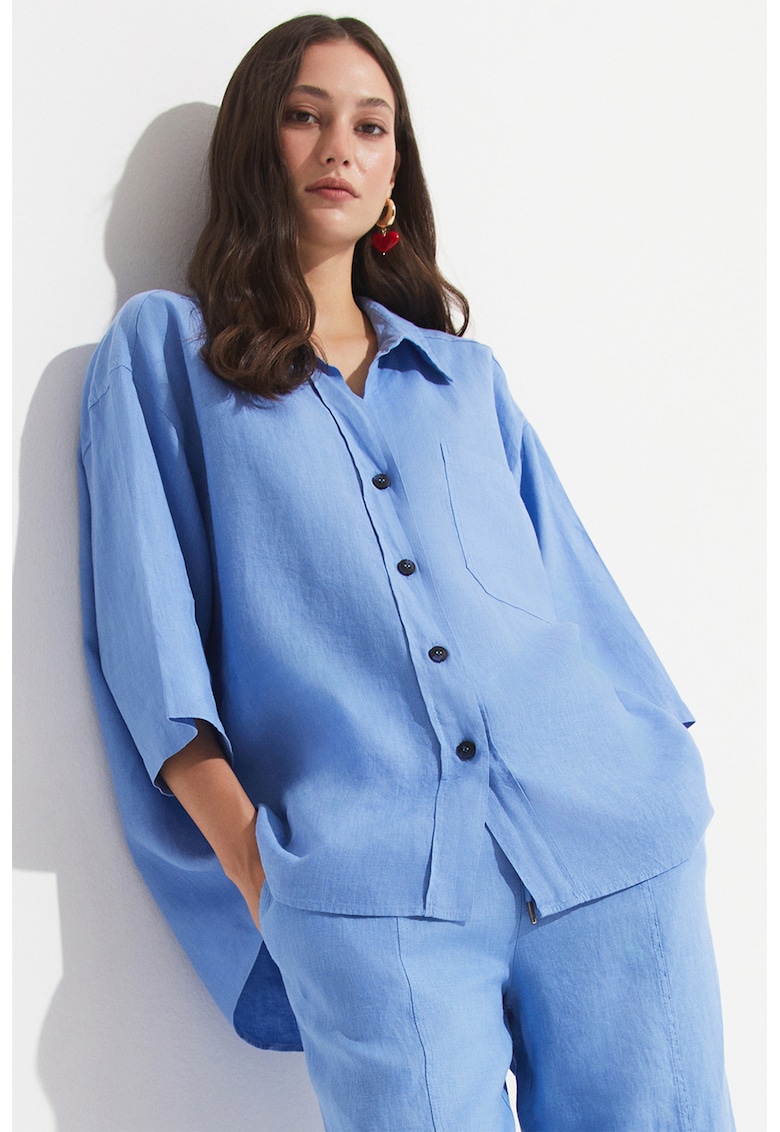 Camasa lejera de in cu buzunar aplicat