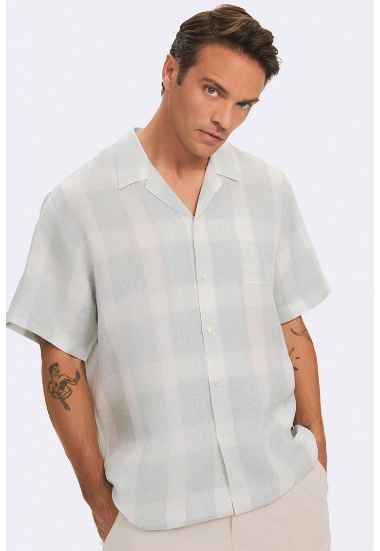 Camasa de bumbac cu imprimeu