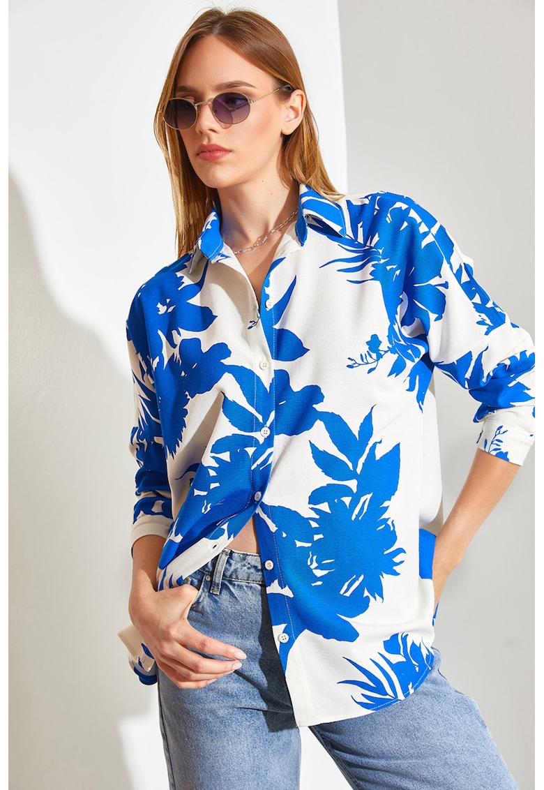 Camasa din bumbac cu imprimeu