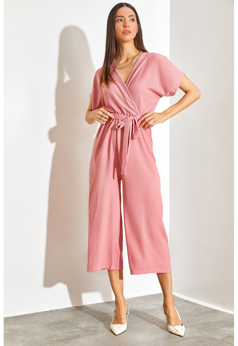 Salopeta vaporoasa cu cordon in talie