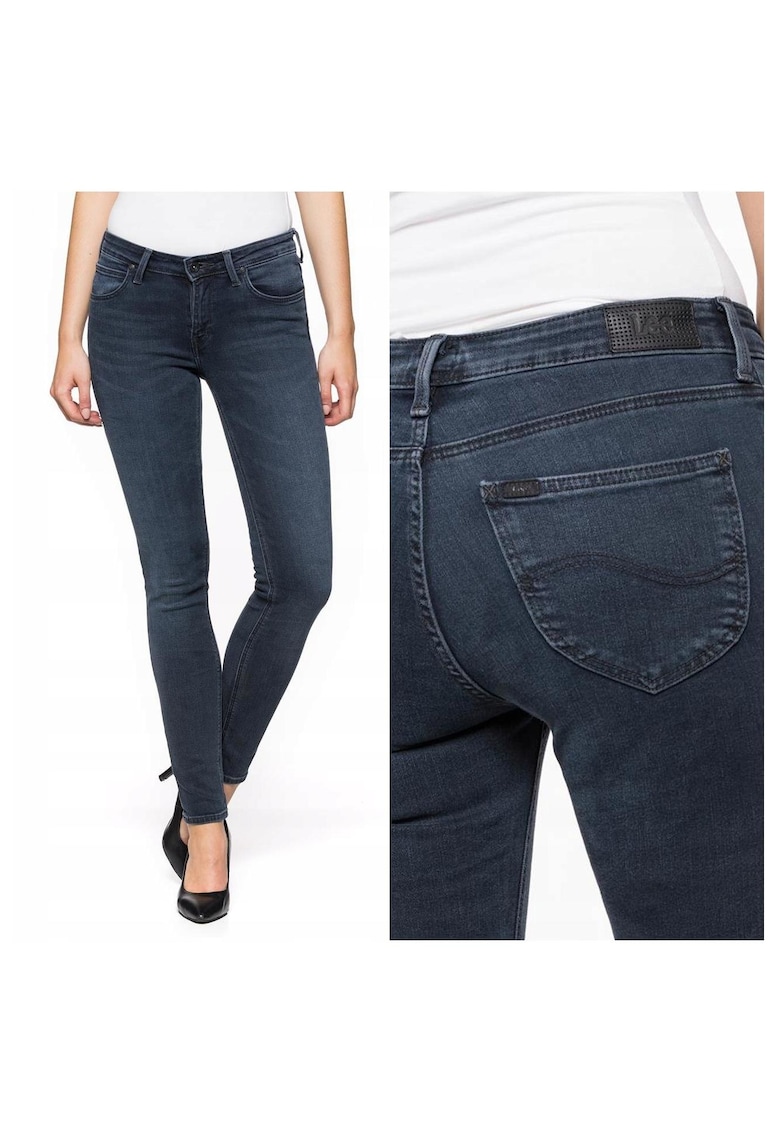 Blugi Dama - Scarlett - W25 L33 - Bumbac - Fermoar - Lungi - Talie Medie - 5 Bunzuare - High-Quality - Albastru