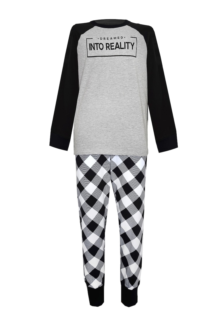 Pijama barbati PBI79 - - Negru/Multicolor