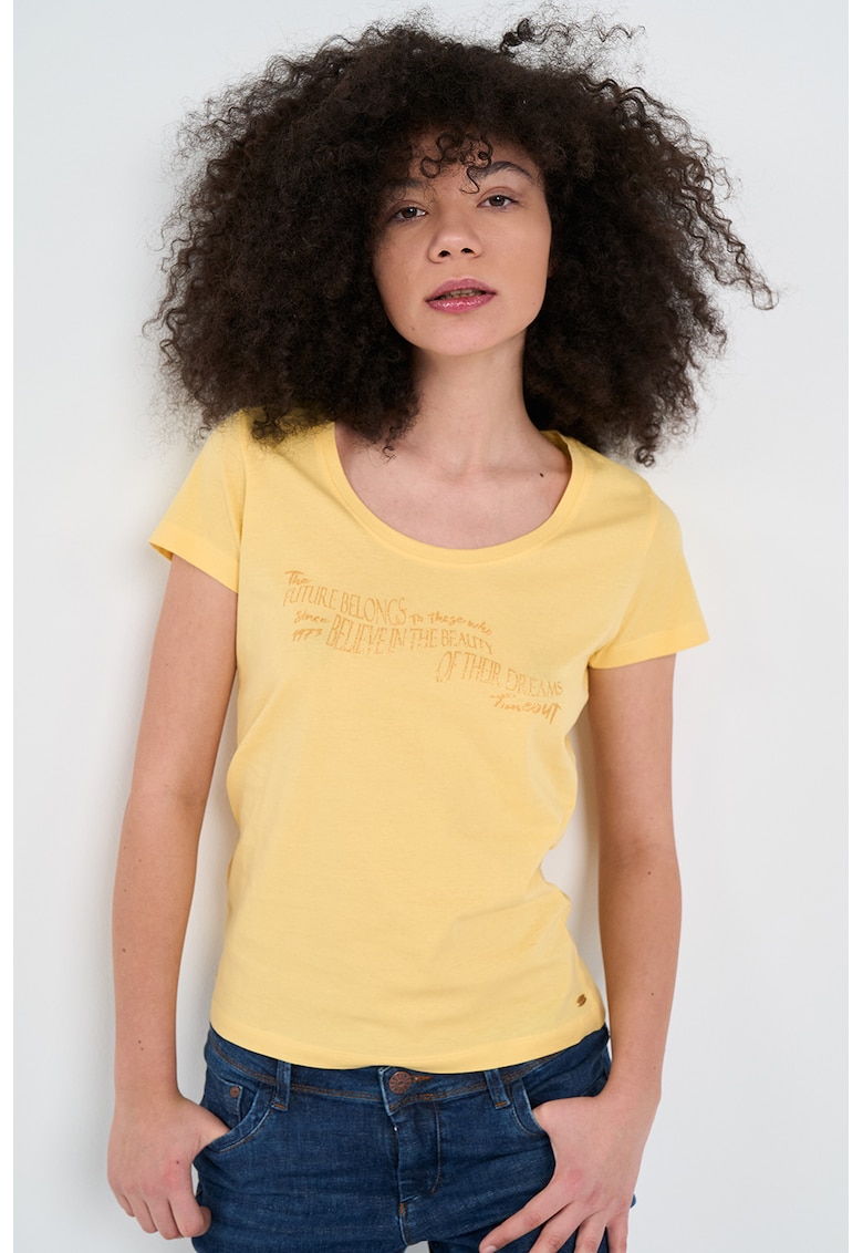 Tricou de bumbac cu text