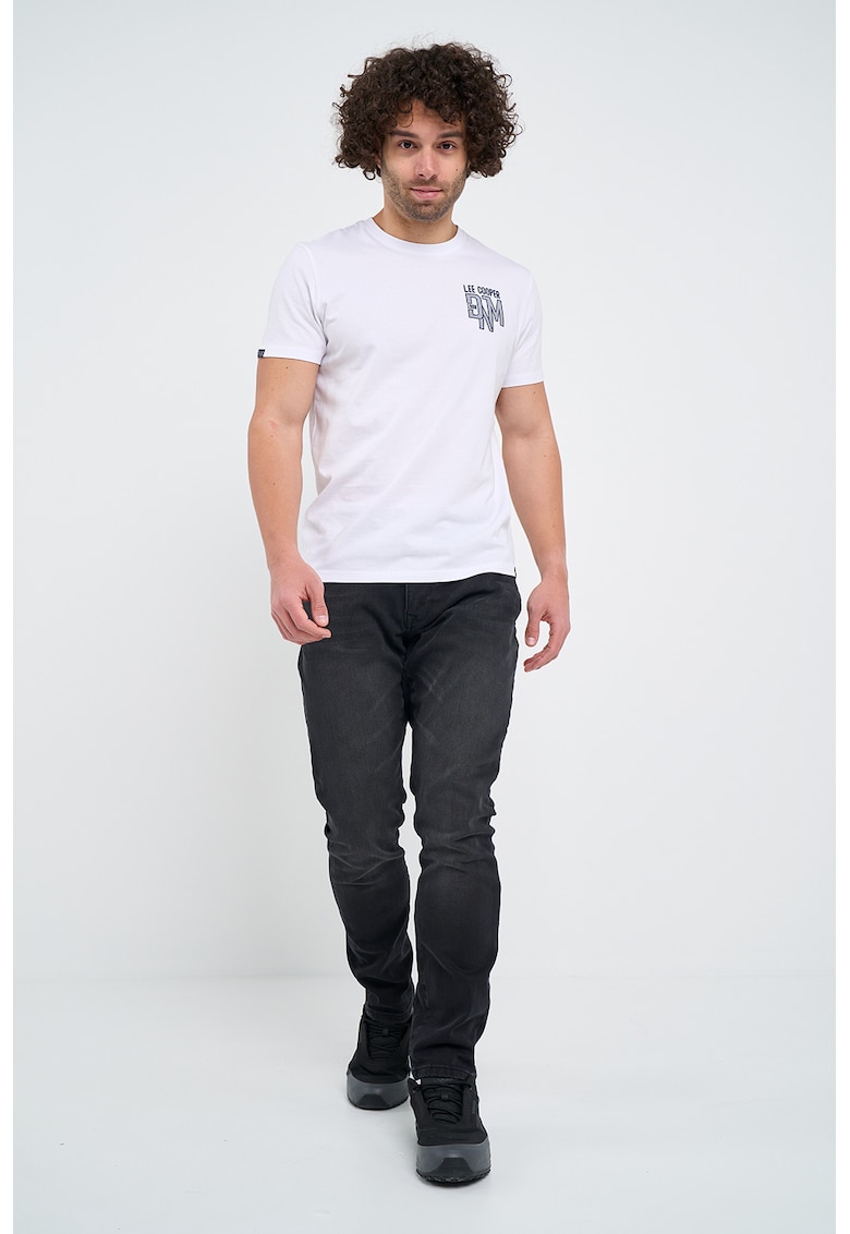 Tricou uni cu logo - Alb