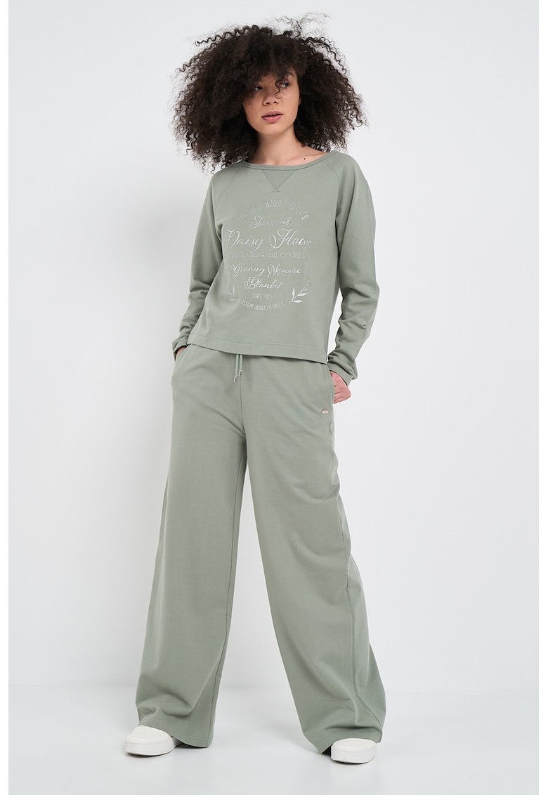 Bluza cu text si maneci raglan Bluza cu text si maneci raglan