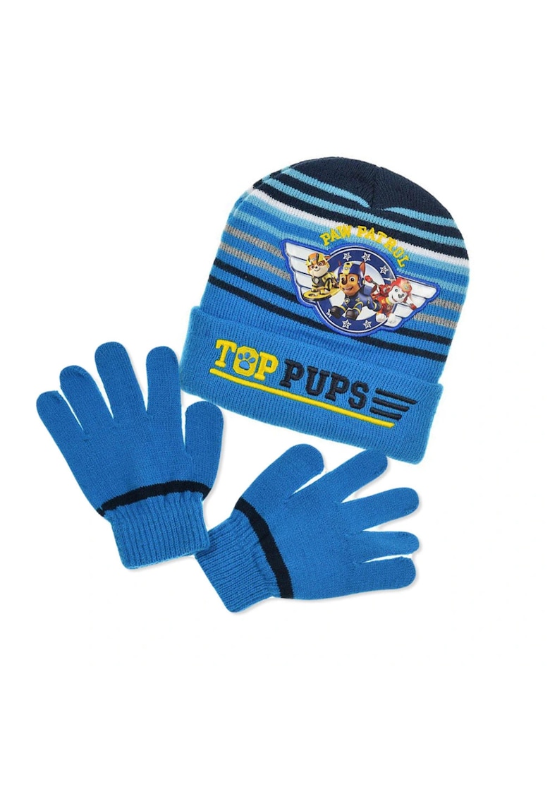 Set de caciula si manusi cu imprimeu cu tematica Disney