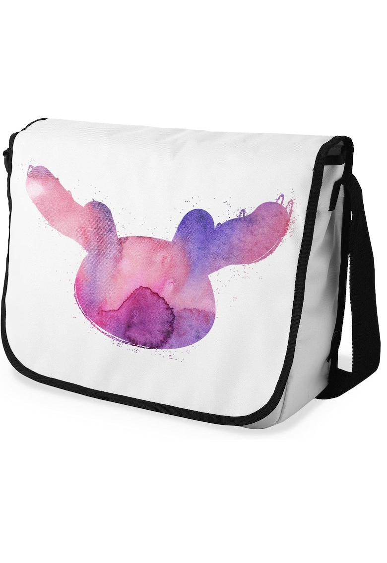 Geanta dama bej - 29x36cm - design geometric - material bumbac