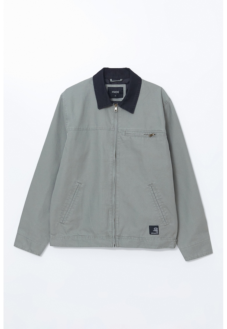 Jacheta cu buzunare oblice si fermoar Jacheta cu buzunare oblice si fermoar