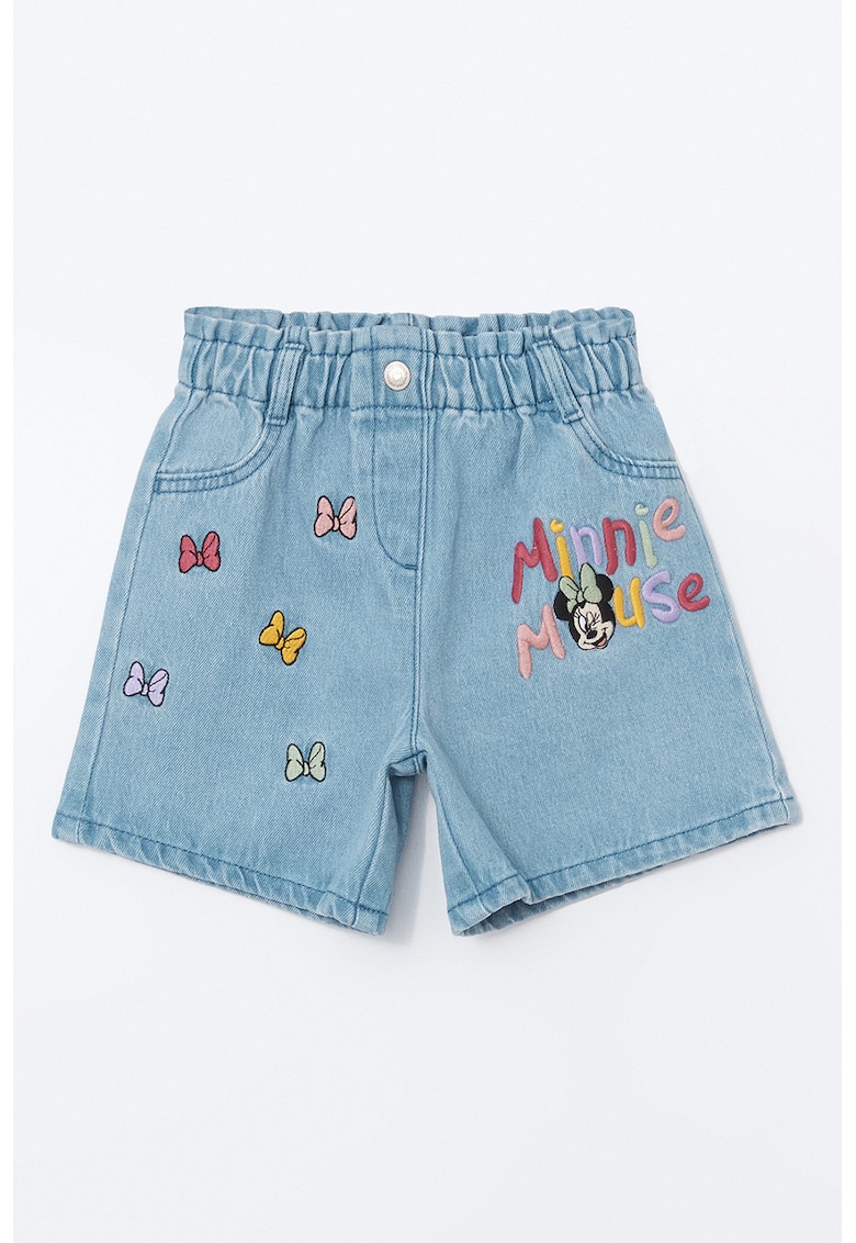 Pantaloni scurti din denim cu broderie cu Minnie Mouse