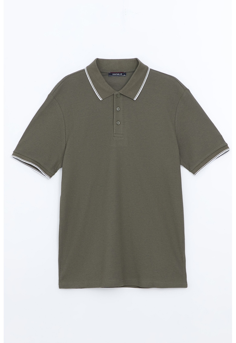 Tricou regular fit cu guler polo
