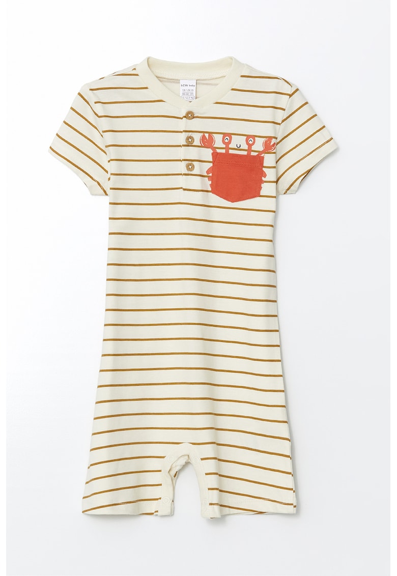 Salopeta scurta de bumbac cu dungi