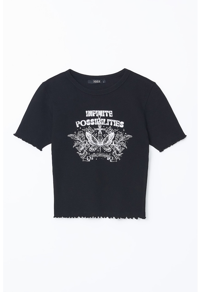 Tricou cu terminatii valurite