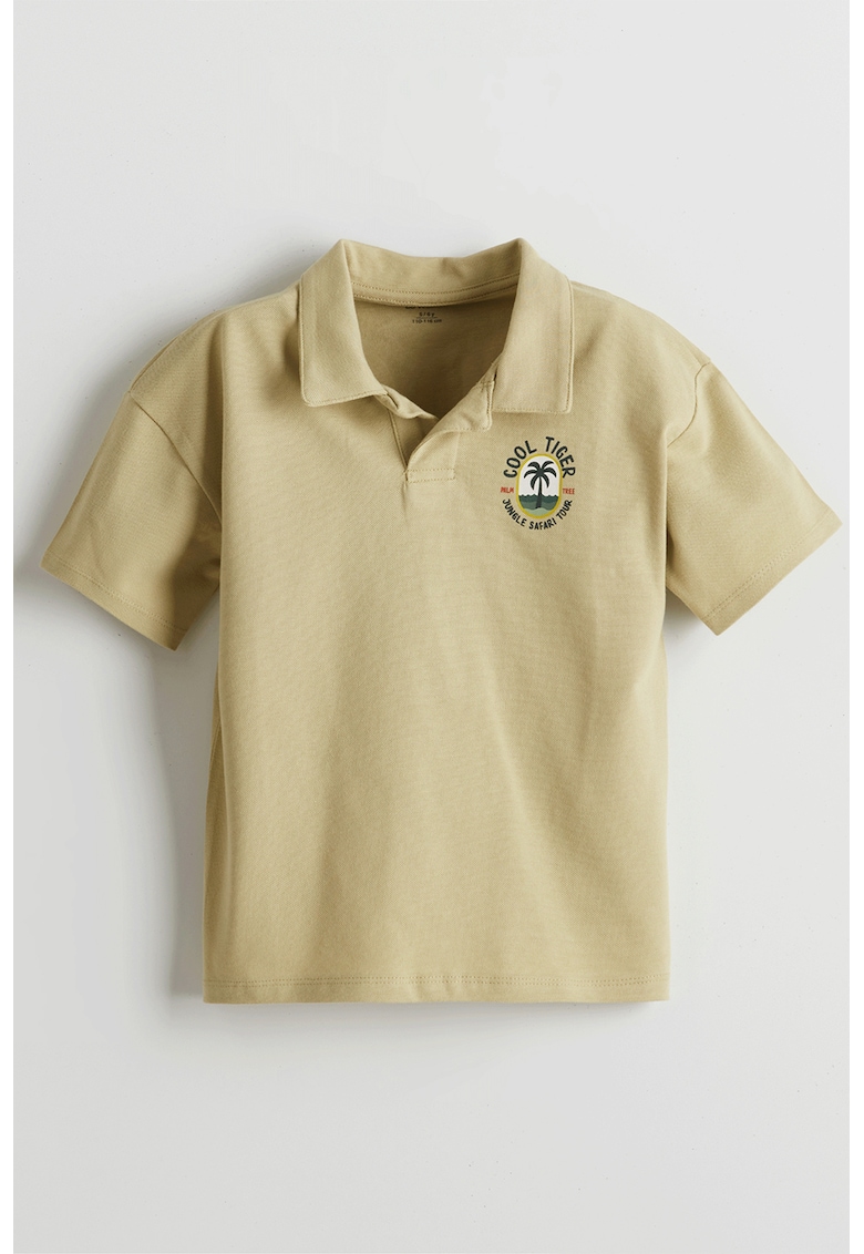 Tricou polo cu imprimeu text