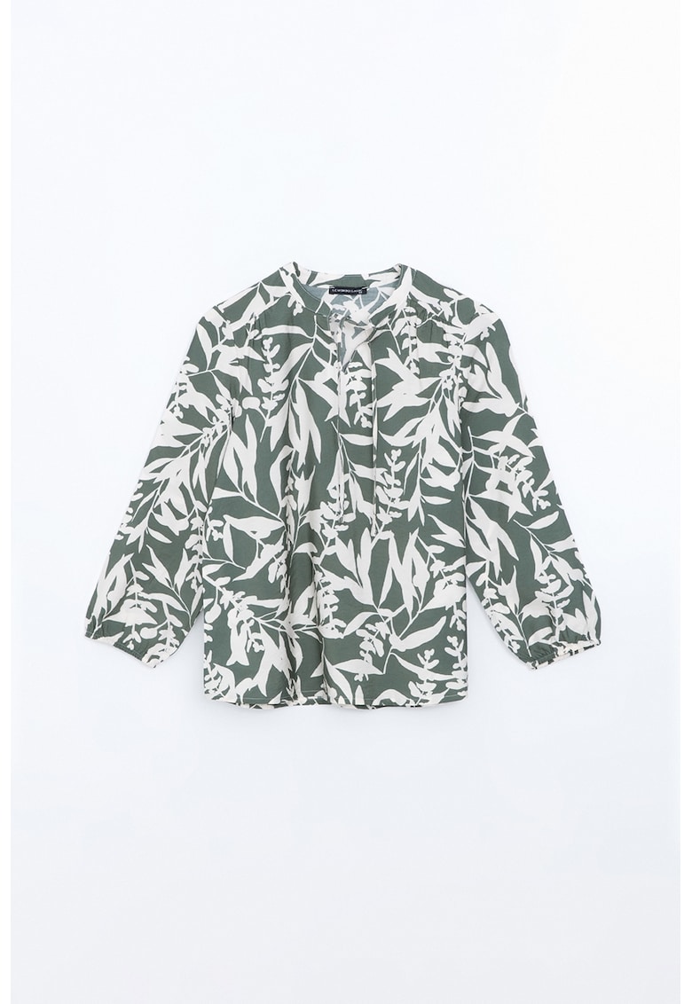 Bluza cu model floral si maneci lungi