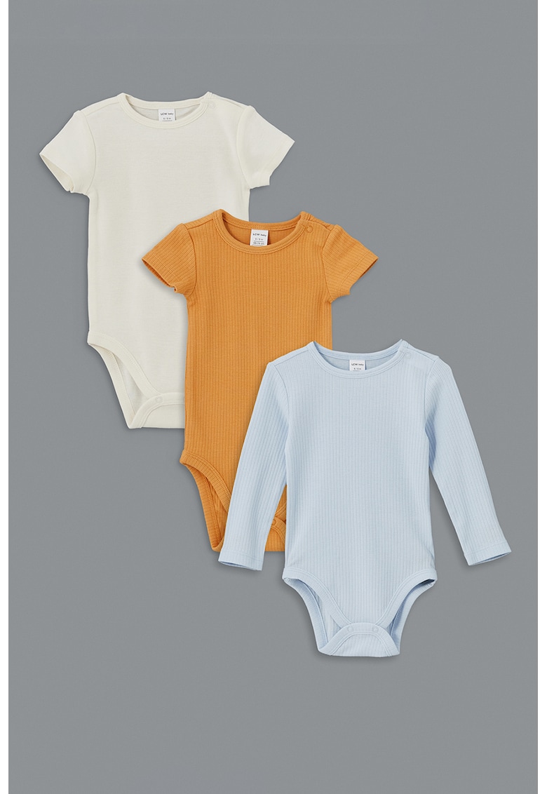 Set de body-uri striate cu model uni - 3 piese