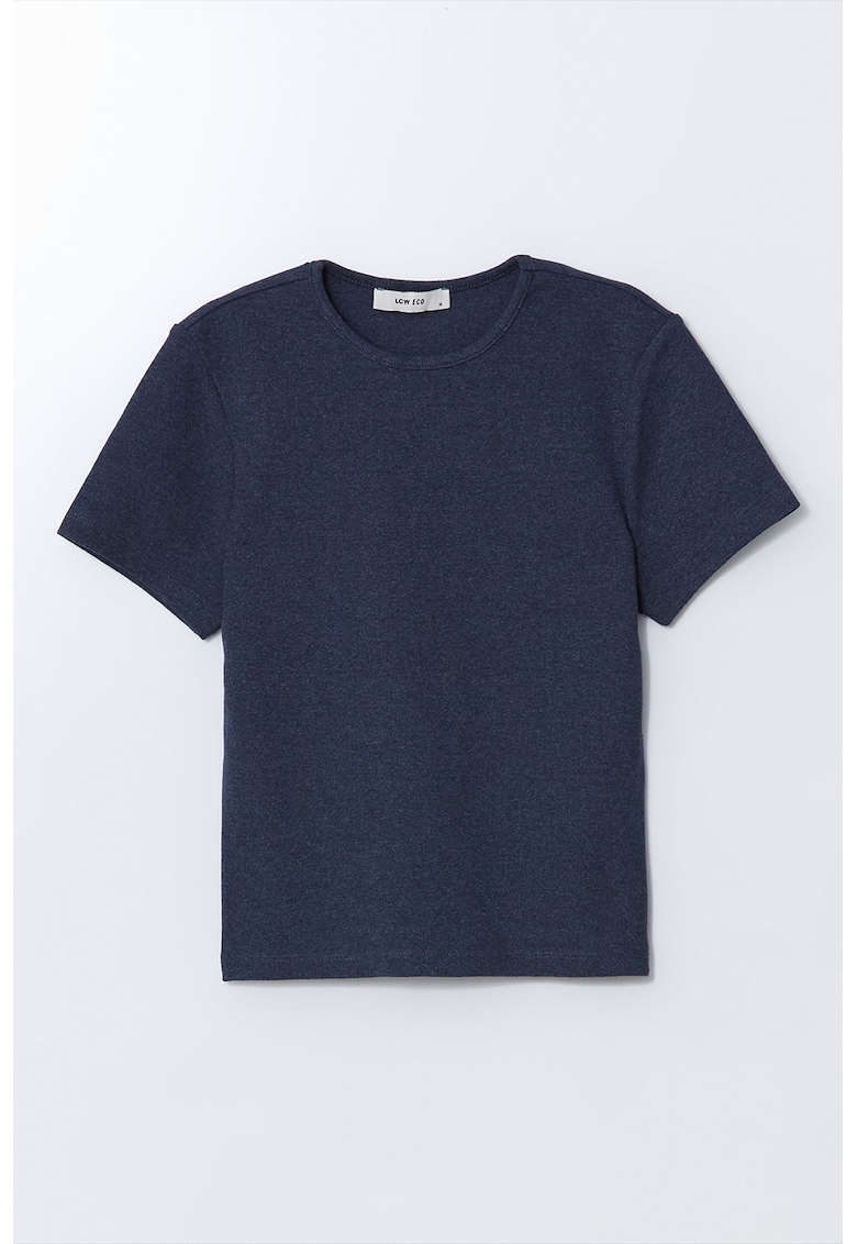 Tricou din amestec de bumbac cu decolteu rotund