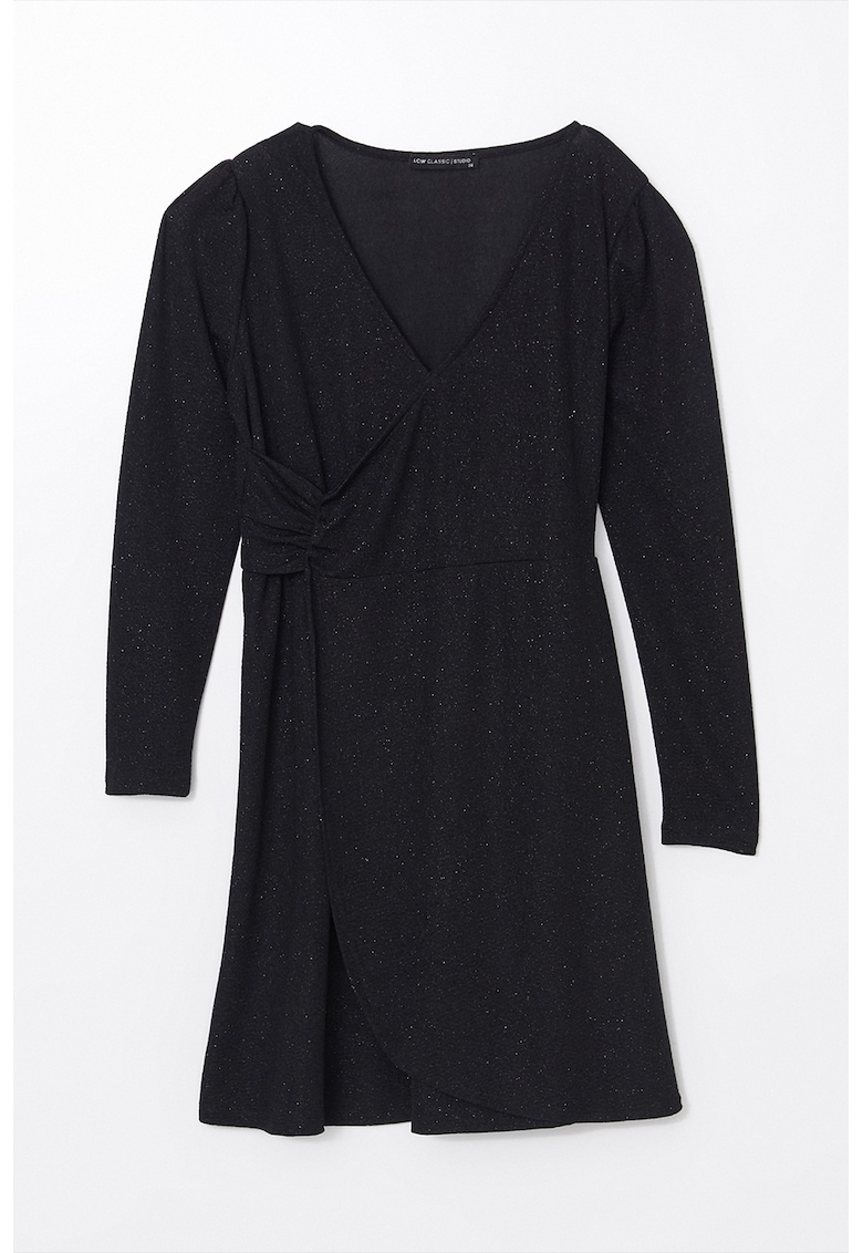 Rochie cu decolteu in V si aspect stralucitor Rochie cu decolteu in V si aspect stralucitor