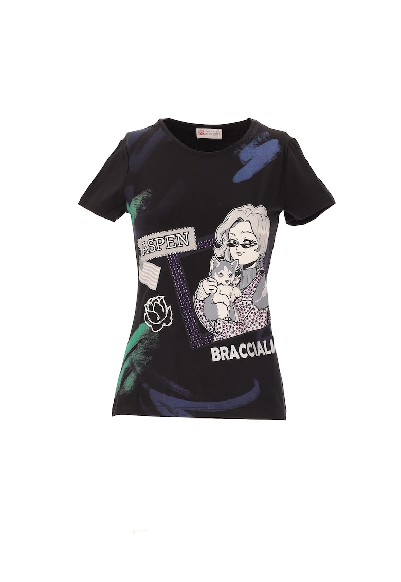 Tricou slim fit cu imprimeu