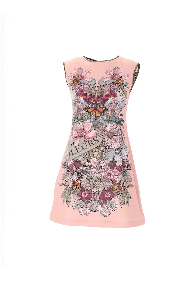 Rochie cu croiala in A si model floral