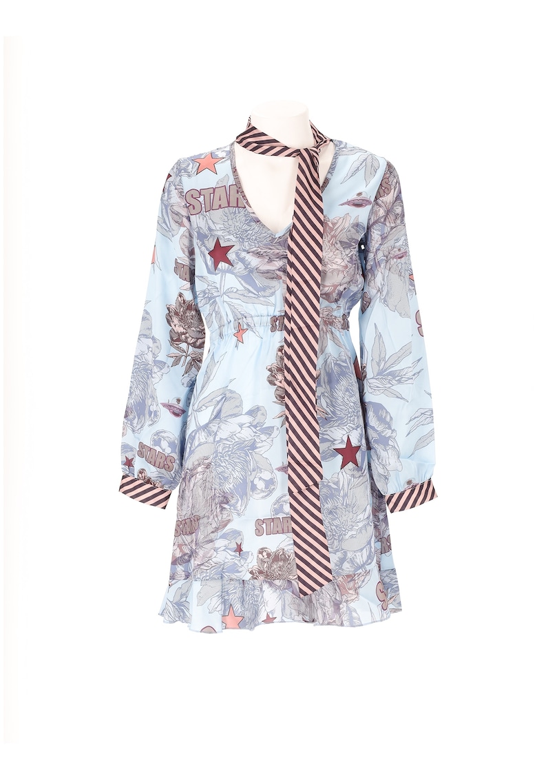 Rochie cu model si terminatie cu volan