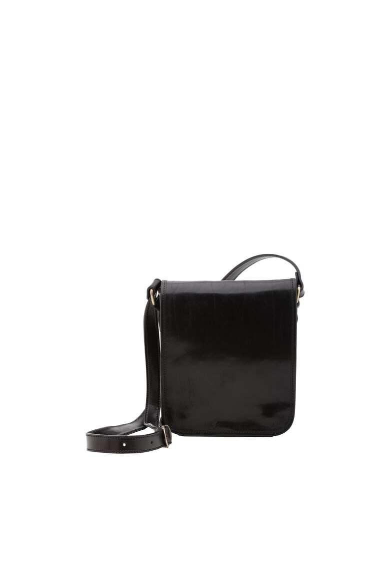 Geanta crossbody din piele - Negru
