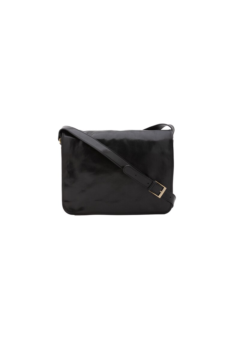 Geanta crossbody din piele - Negru