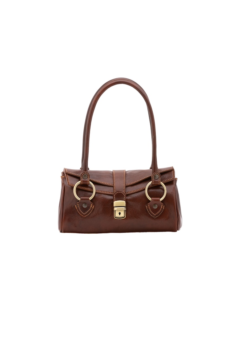 Geanta de piele cu bareta de umar