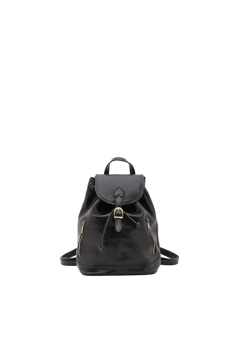 Rucsac de piele cu clapa