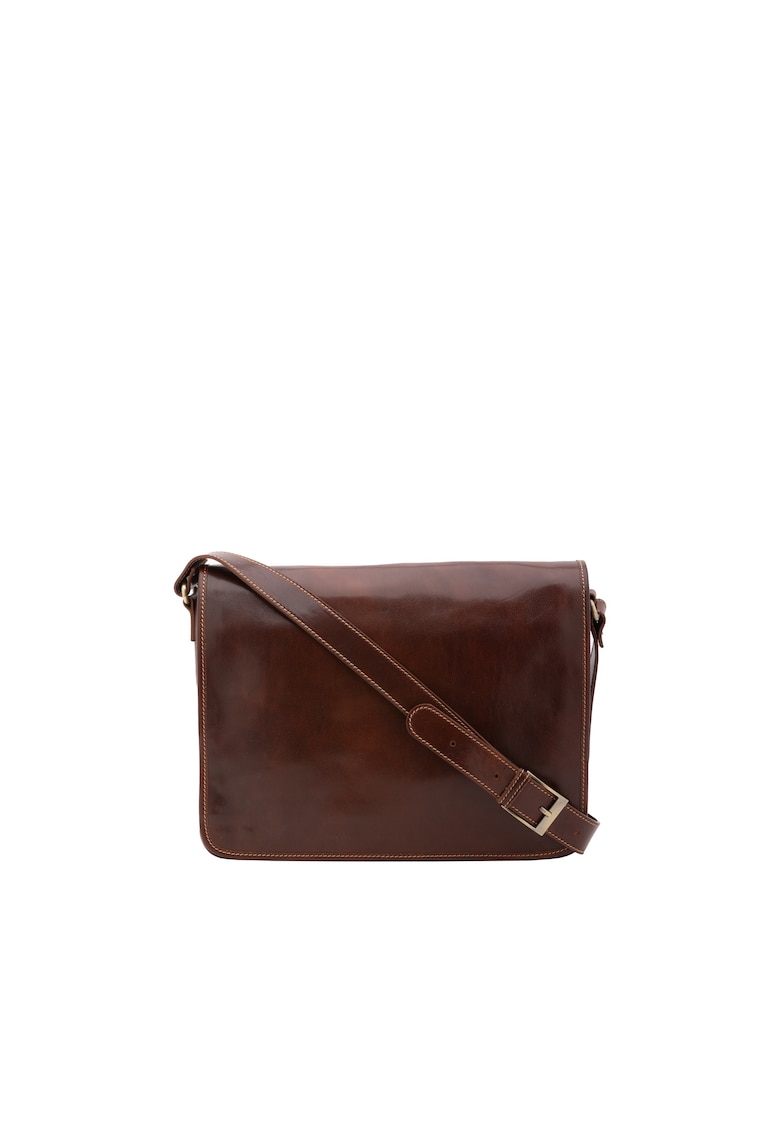 Geanta messenger de piele