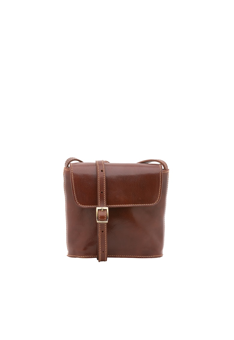 Geanta crossbody de piele - Maro