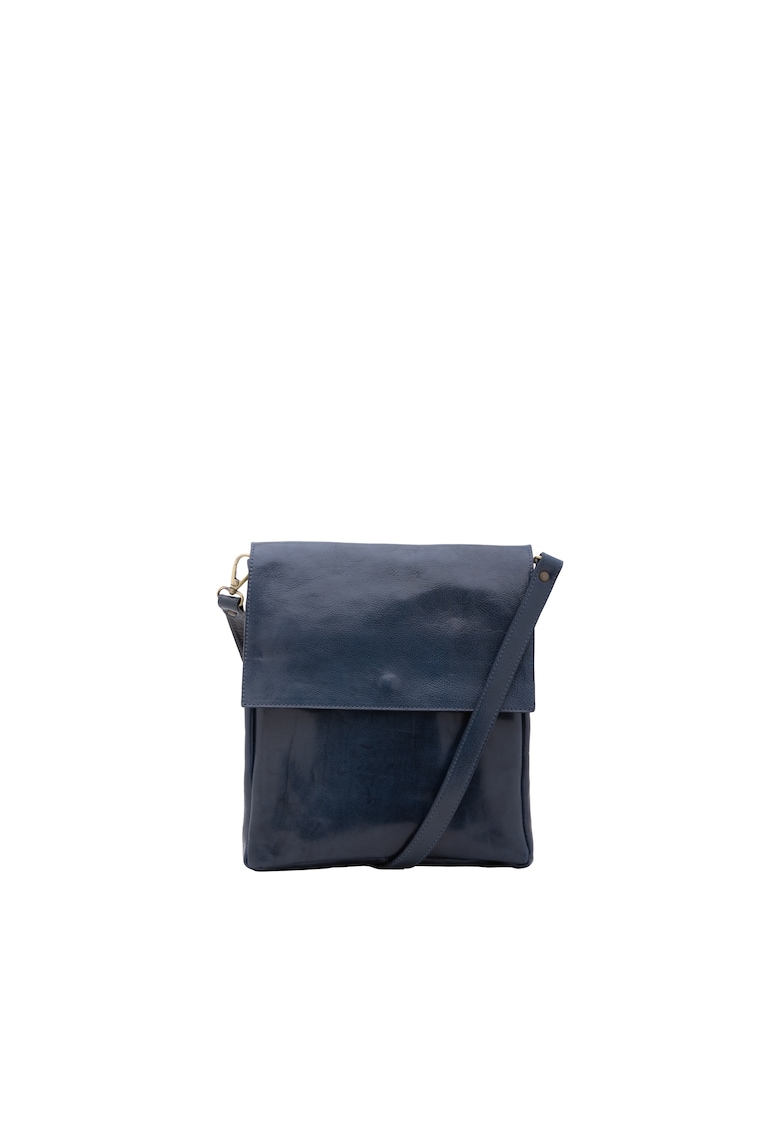 Geanta crossbody de piele - Albastru