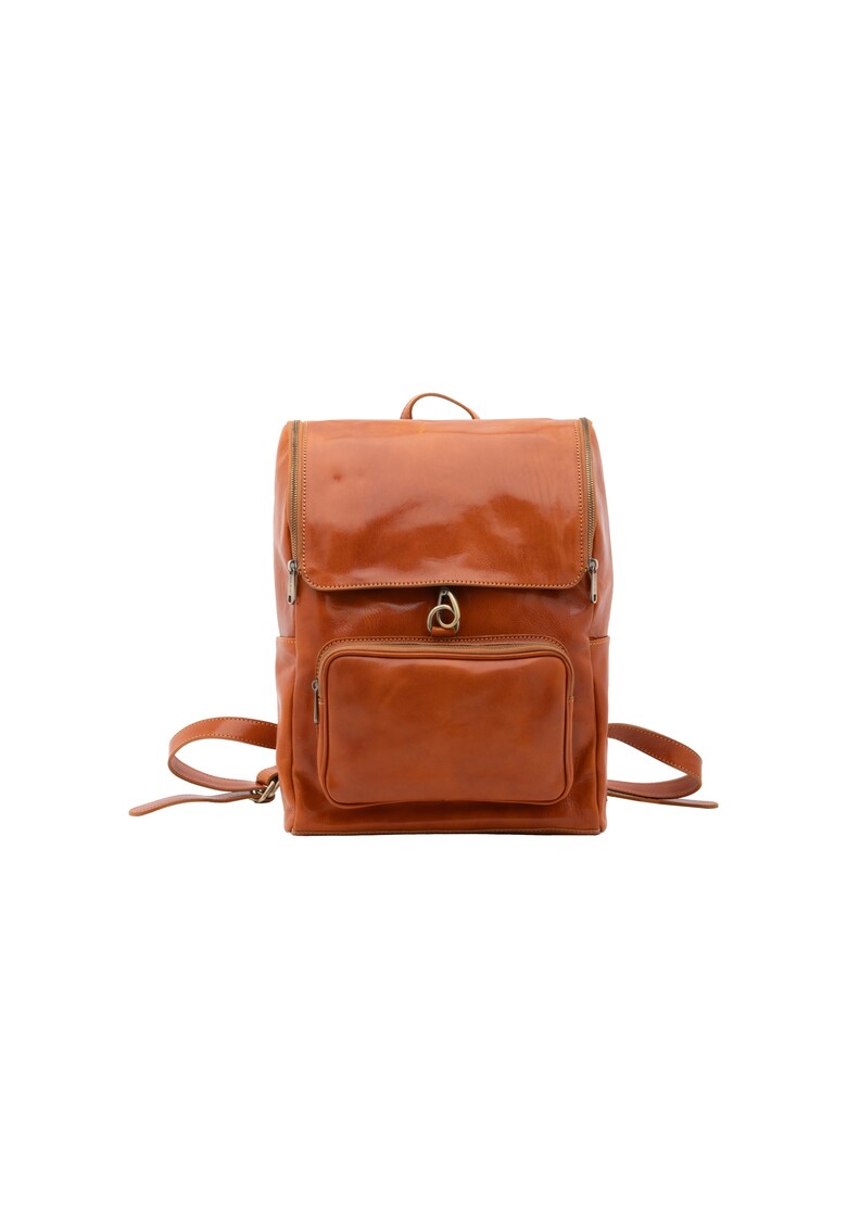 Rucsac unisex de piele lacuita