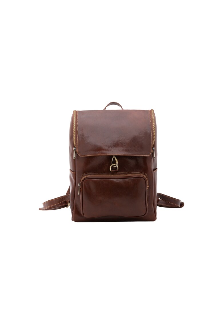 Rucsac unisex de piele lacuita