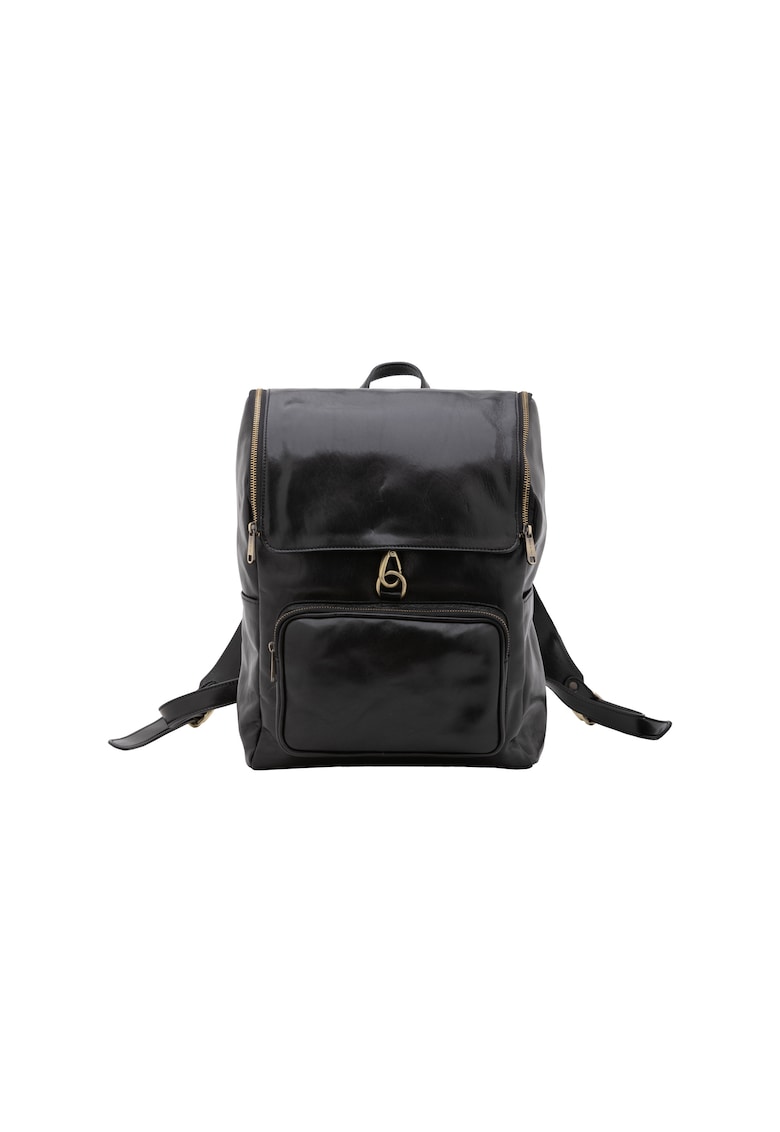 Rucsac unisex de piele lacuita